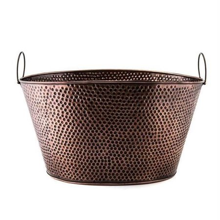 OLD DUTCH INTERNATIONAL Old Dutch International 636 18.5 x 15 x 10.5 Oval Antique Hammered Copper Party Tub 8 Gallons 636